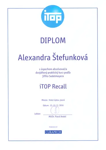iTOP Recall – praktický kurz – Curaprox, Jasná, 2016