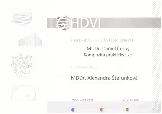 Kompozita prakticky 1 + 2 – MUDr. Daniel Černý – HDVI, 2017
